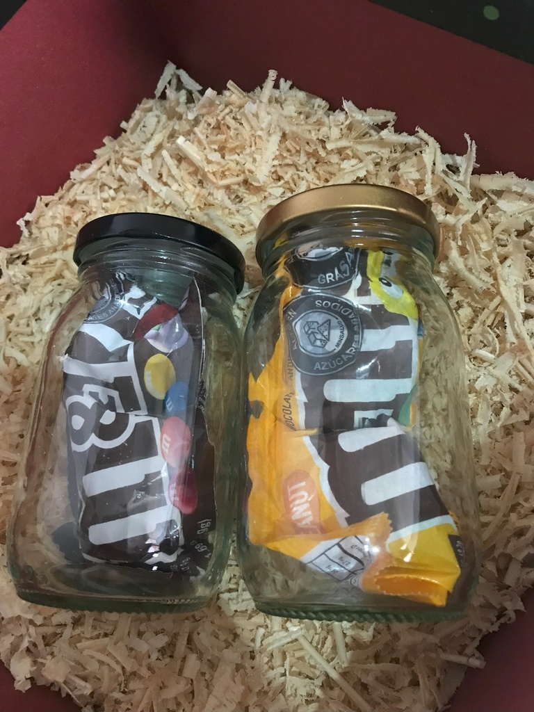Frasco chocolate m&m