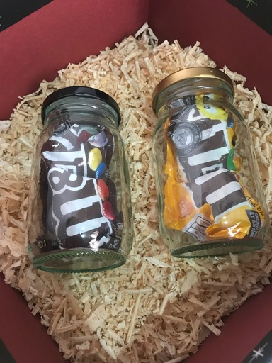 Frasco chocolate m&m