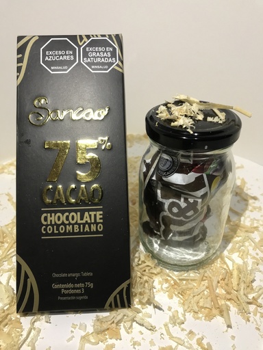 Caja de regalo de chocolate Sancao 75% cacao